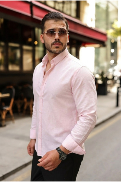 oniks store Men's Fresh Linen Shirt