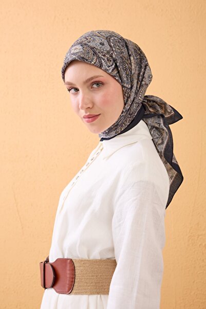 Silk Home وشاح فيلورا فينتاج بيزلي أسود