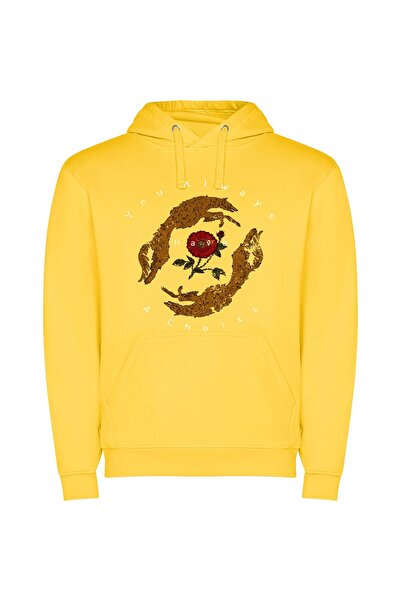 iLovePrints Flower Grasp: Hayes' Inspired Art Φούτερ με κουκούλα σε χρώμα Κίτ...