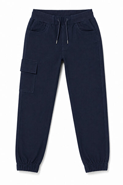 tinytrends Erkek Çocuk Jogger Okul Pantolonu Kargo Cepli Ribanalı Bel