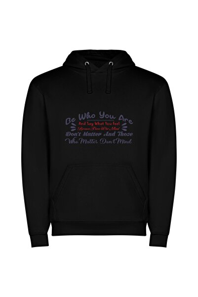 iLovePrints Seuss-inspired Authenticity Φούτερ με κουκούλα σε χρώμα Μαύρο