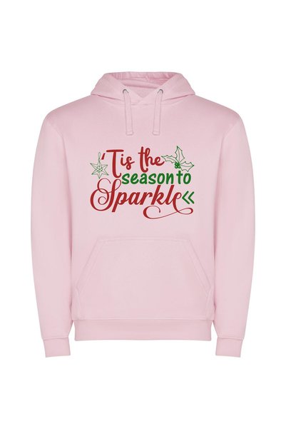 iLovePrints Season of Sparkle Φούτερ με κουκούλα σε χρώμα Ροζ
