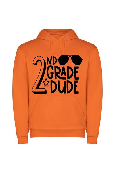 iLovePrints 2nd Grade Prodigy Emblem Φούτερ με κουκούλα σε χρώμα Πορτοκαλί