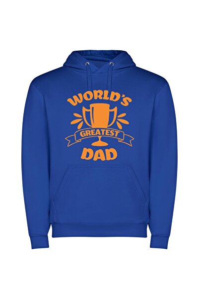 iLovePrints Dad's Supreme Logo Φούτερ με κουκούλα σε χρώμα Μπλε