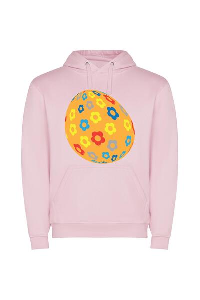 iLovePrints Elegant Illustrator Easter Gems Φούτερ με κουκούλα σε χρώμα Ροζ