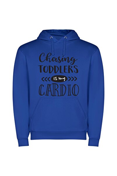 iLovePrints Toddler's Sassy Fitness Journey Φούτερ με κουκούλα σε χρώμα Μπλε