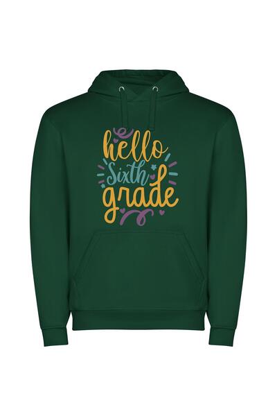 iLovePrints Artistic Greetings: Hello 6th Grade! Φούτερ με κουκούλα σε χρώμα ...