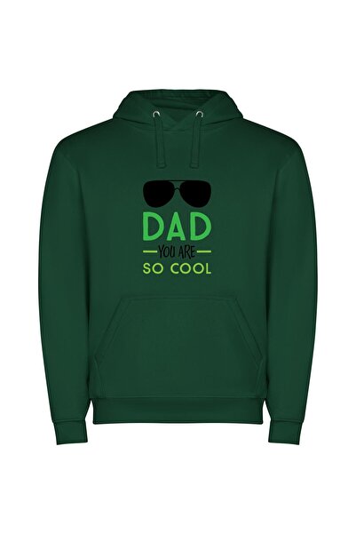 iLovePrints Daddy Cool Vibes Φούτερ με κουκούλα σε χρώμα Πράσινο