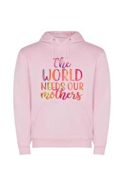 iLovePrints Essence of Motherhood Φούτερ με κουκούλα σε χρώμα Ροζ