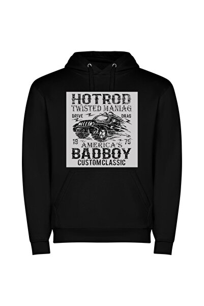 iLovePrints Mad Max T-Shirt Revival Φούτερ με κουκούλα σε χρώμα Μαύρο
