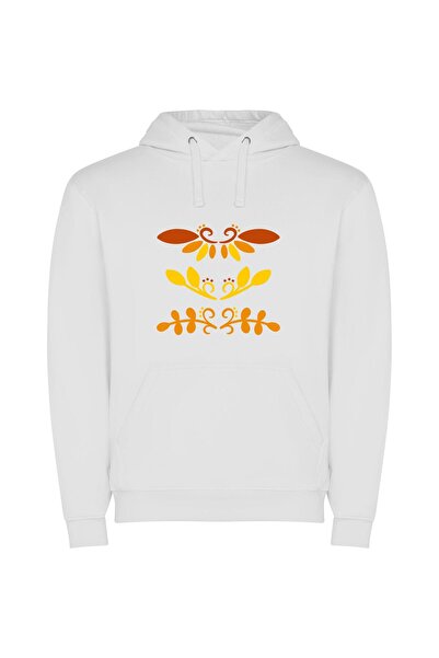 iLovePrints Blooming Symmetry: Floral Illustration Φούτερ με κουκούλα σε χρώμ...