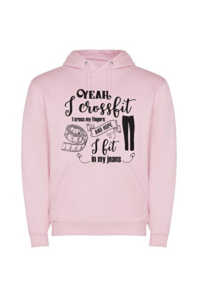 iLovePrints Fashionably Fit and Fabulous Φούτερ με κουκούλα σε χρώμα Ροζ