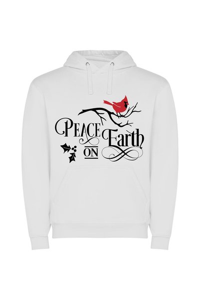 iLovePrints Flying Crimson Serenity Φούτερ με κουκούλα σε χρώμα Λευκό