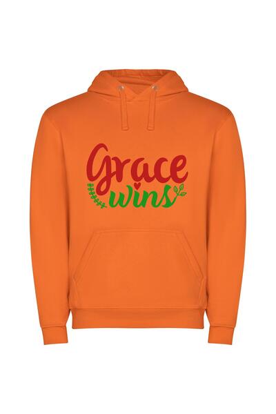 iLovePrints Grace Wins Signatures Φούτερ με κουκούλα σε χρώμα Πορτοκαλί
