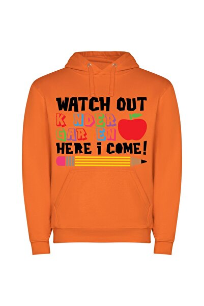 iLovePrints Future Garden Kids' Teaser Φούτερ με κουκούλα σε χρώμα Πορτοκαλί