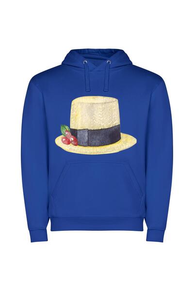 iLovePrints Fruitful Headwear Collection Φούτερ με κουκούλα σε χρώμα Μπλε