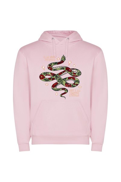 iLovePrints Serpentine Rose Medley Φούτερ με κουκούλα σε χρώμα Ροζ
