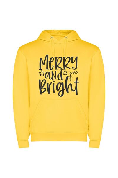 iLovePrints Shades of Merry Bright Φούτερ με κουκούλα σε χρώμα Κίτρινο