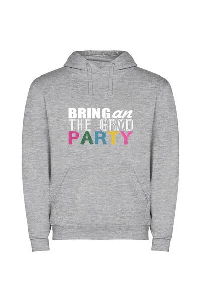 iLovePrints Pixel Party Extravaganza Φούτερ με κουκούλα σε χρώμα Γκρι