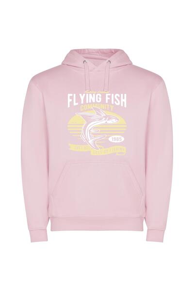 iLovePrints Gilded aquatic allure Φούτερ με κουκούλα σε χρώμα Ροζ