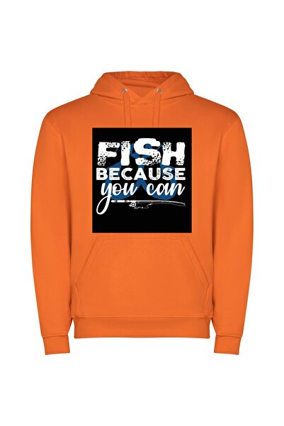 iLovePrints Fins & Threads: Fish-Inspired T-Shirt Φούτερ με κουκούλα σε χρώμα...