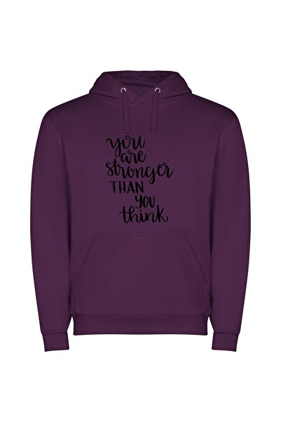 iLovePrints Unleash Inner Strength Φούτερ με κουκούλα σε χρώμα Μωβ