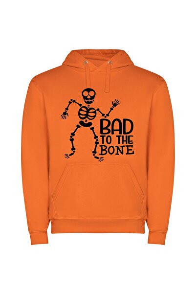 iLovePrints Glam Bone Collection Φούτερ με κουκούλα σε χρώμα Πορτοκαλί