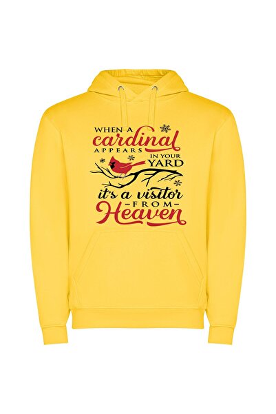 iLovePrints Heavenly Cardinal: Backyard Blessing Φούτερ με κουκούλα σε χρώμα ...