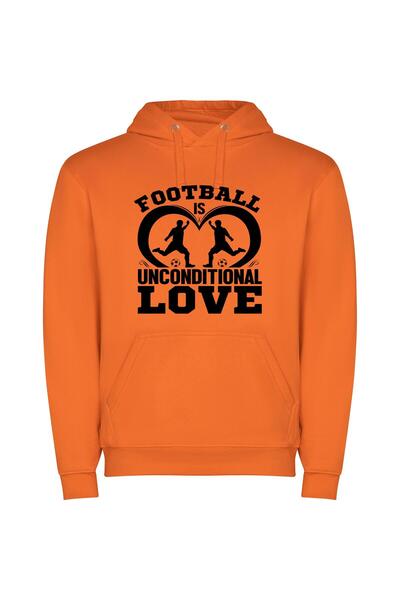 iLovePrints Football: Unconditional Passion Unleashed Φούτερ με κουκούλα σε χ...