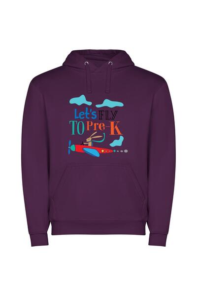 iLovePrints Colorful Pre-K Adventure Φούτερ με κουκούλα σε χρώμα Μωβ