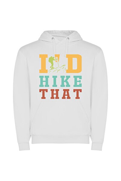 iLovePrints Summit Quest: Inspired Hike Φούτερ με κουκούλα σε χρώμα Λευκό