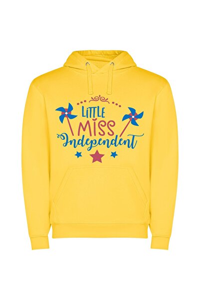 iLovePrints Independent Inspirations: A Trio Φούτερ με κουκούλα σε χρώμα Κίτρινο