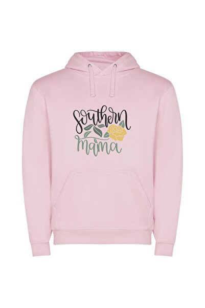 iLovePrints Mama's Southern Charm Φούτερ με κουκούλα σε χρώμα Ροζ