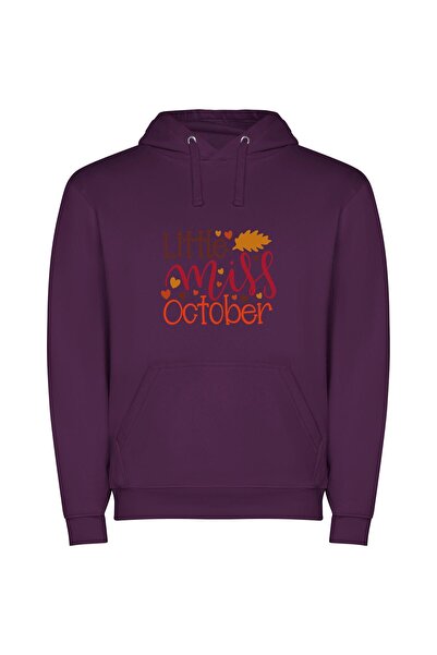 iLovePrints Fanciful October Memories Φούτερ με κουκούλα σε χρώμα Μωβ