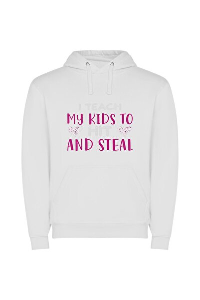 iLovePrints Stealthy Kid Academy Φούτερ με κουκούλα σε χρώμα Λευκό