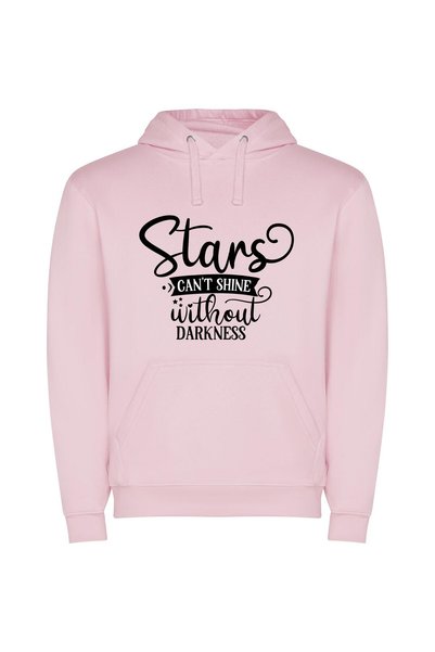 iLovePrints Dazzling Darkened Starlight Φούτερ με κουκούλα σε χρώμα Ροζ