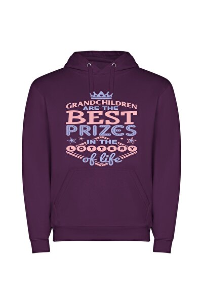 iLovePrints Grand Children: Life's Jackpot Φούτερ με κουκούλα σε χρώμα Μωβ