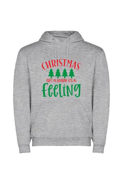 iLovePrints Magical Festive Emotions Φούτερ με κουκούλα σε χρώμα Γκρι