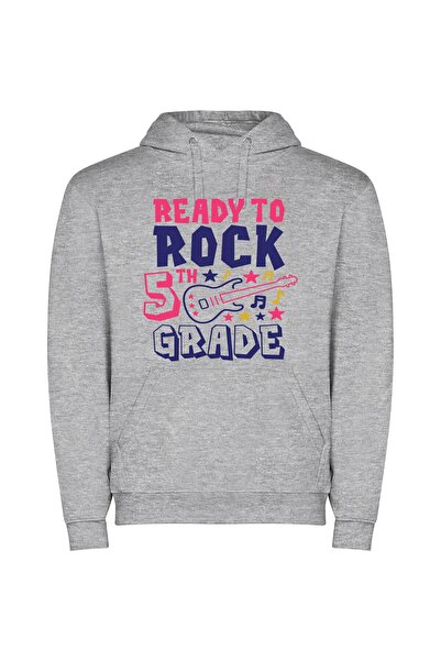 iLovePrints 5D Rock Star Kids Φούτερ με κουκούλα σε χρώμα Γκρι