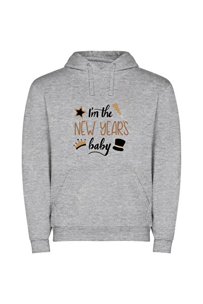 iLovePrints Future's Yummy New Start Φούτερ με κουκούλα σε χρώμα Γκρι