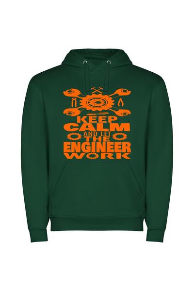 iLovePrints Serenity in Engineering Φούτερ με κουκούλα σε χρώμα Πράσινο