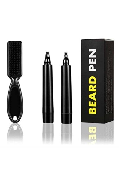 OASIS-TH Beard Filler Pen Set, 2 Beard Filler Pens with Beard Brush, Black Be...