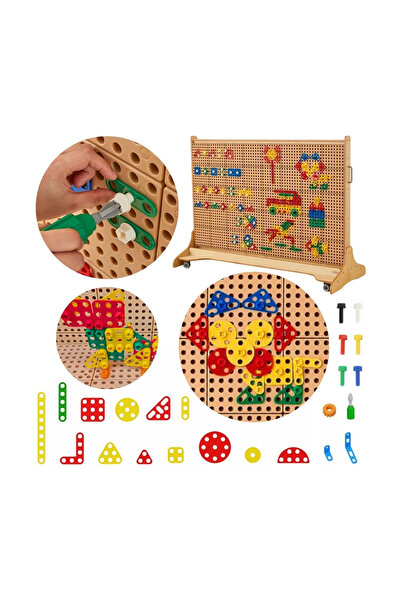 Masterkidz Set de blocuri cu forme geometrice pentru panouri de perete STEM, ...