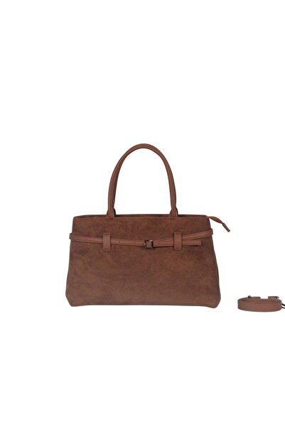 BRANDLESS MIA LAROUGE HANDBAG WITH SHOULDER STRAP. SUEDE LEATHER.MB 2003