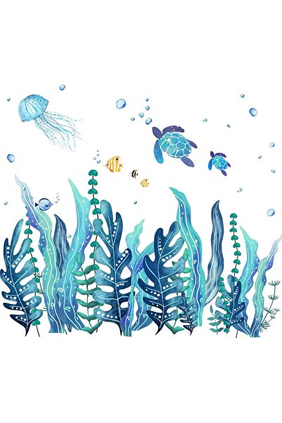 BPA ® 5 Sheets 3D Under The Sea Seaweed Wall Decals Sea Turtles Wall Stickers...