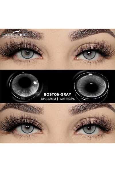 EyesPro BOSTON GRAY HARELİ YUMUŞAK DOKULU YEŞİL GÖZ LENSİ