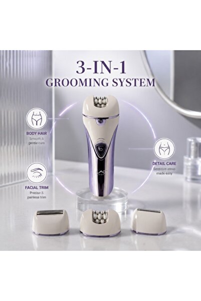 Generic Brand 3-In-1 Electric Epilator for Women, Cordless Rechargeable Body ...