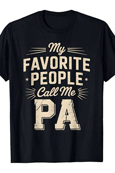 LİNA06 تي شيرت ريترو بطباعة 'My Favorite People Call Me Pa'، هدية عيد الأب، ق...