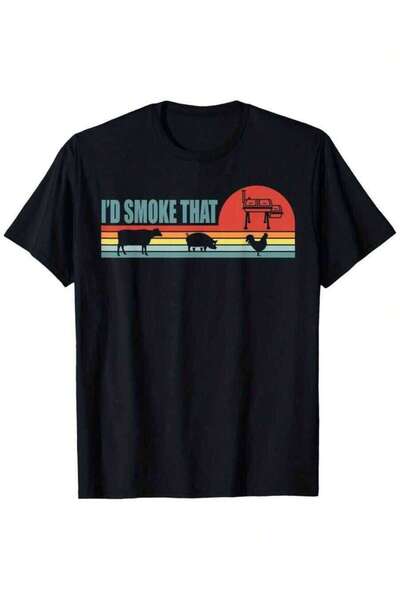 LİNA06 قميص مرح بتصميم 'I Will Smoke That Kind Of Retro BBQ Gift' للرجال والن...