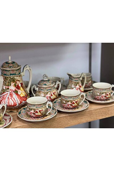 Genel Markalar ESTERHOMEDECOR 6 Kişilik 17 parça porselen çay seti